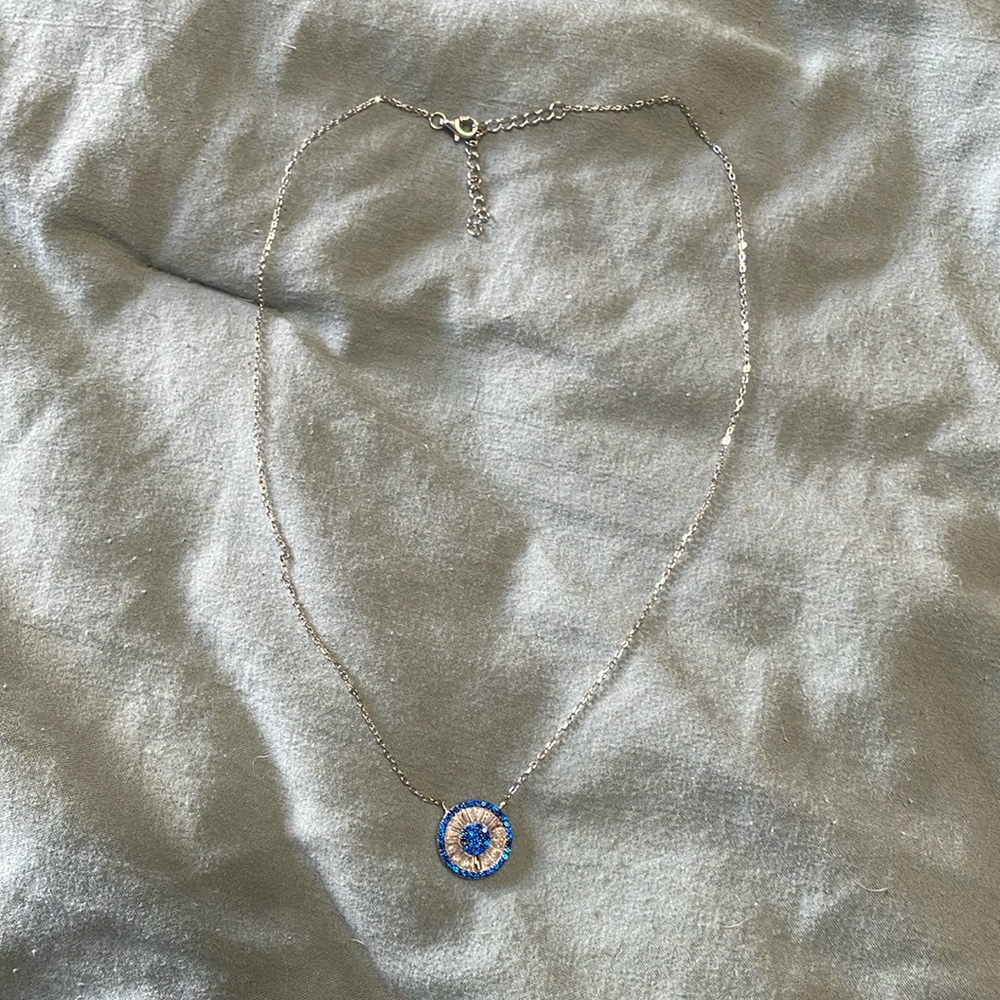Blue Circle Accent Necklace